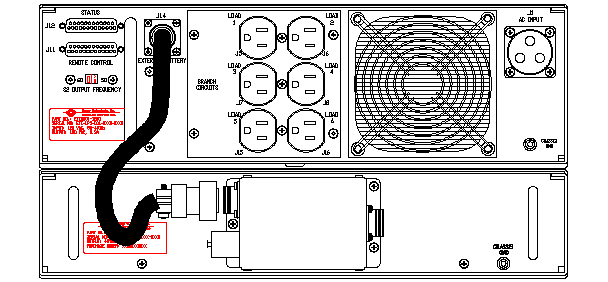 <br />ETI0001-1240 Rugged MilSpec UPS Standard Rear Panel Layout