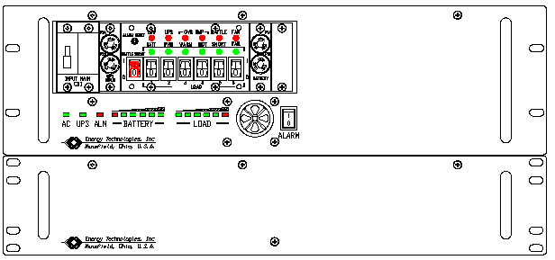 P/N: <br />ETI0001-1453 Rugged MilSpec UPS and PDU Standard Front 