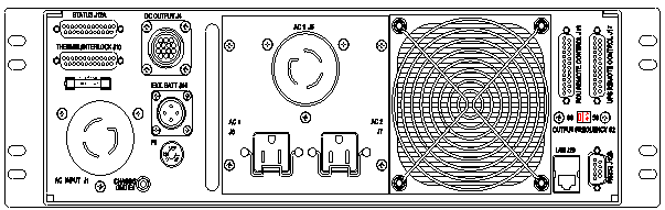 <br />ETI0001-1473B Rugged COTS UPS and PDU Standard Rear Panel Layout