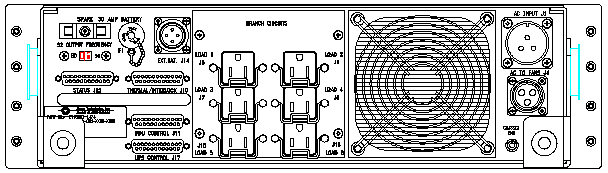 <br />ETI0001-1474 Rugged MilSpec UPS and PDU Standard Rear 