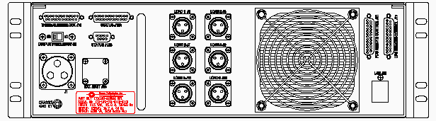 P/N: <br />ETI0001-2228 Rugged MilSpec UPS Rear Panel Layout