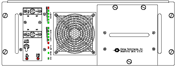 <br />ETI0001-2238 Rugged UPS Front Panel Layout